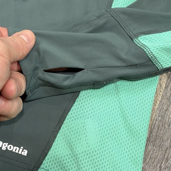 Patagonia Womens Gray All Weather 1/2 Zip Pullover Base Layer Small Running Top - Picture 5 of 16